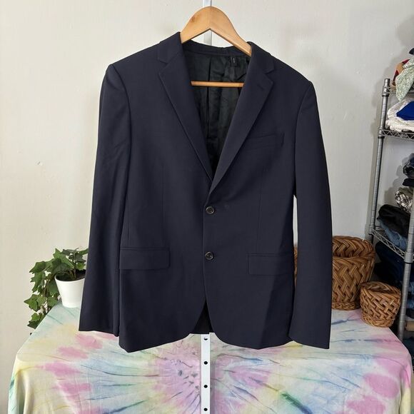 Theory 38 S CHAMBERS blazer wool blend Blue Professional Suit Modern Fit - Picture 10 of 14